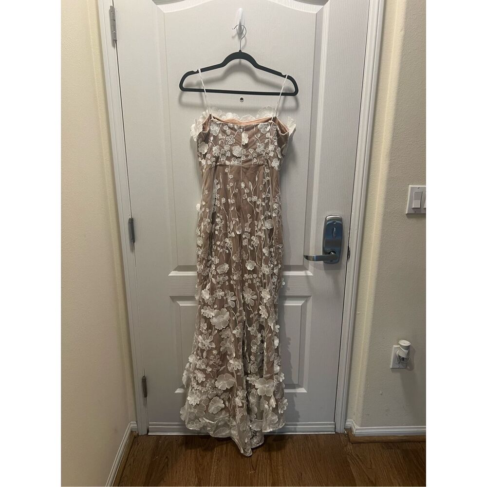 Elliatt White Floral Strapless Wedding Dress - Picture 6 of 8